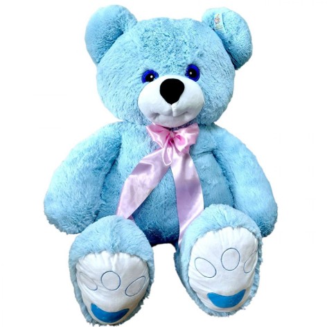 М'яка іграшка "Ведмідь Бонік" (1,5 м) БЛАКИТНИЙ