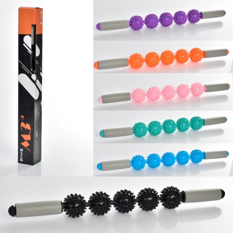 Масажер ролик масажний, довжина51,5см,діам5см,6 кольорів,кор,52-6-6см 