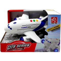 Іграшка Rui Jia Літак інерційний озвучений зі світлом