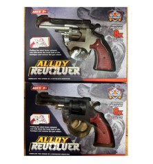 Пістолет-пугач метал. під пістони, 2 кольори,у кор. /96/