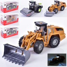Стройтехника металл, инерц, 14,5см, 1:32, подвижные детали, звук, свет, резиновые колеса, 3вида по 2 цвета, бат(табл), в кор-ке, 21,5-10,5-10см 
