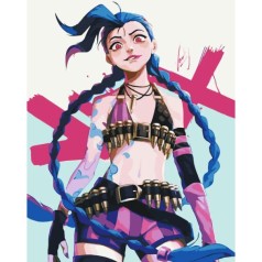Картина по номерам Аниме. Джинкс 40*50 см