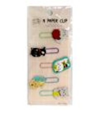 Закладки-скріпки з дерев'яним декором 5шт.