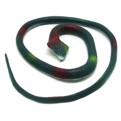 Змея большая резиновая клубок 70 см Зелена 10 штук