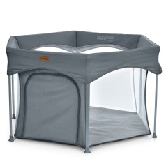 Манеж ME 1195 SWIFT 6 Dark Gray (1шт) шестикут., детский, откидн.бортик, вход-змейка, темно-серый