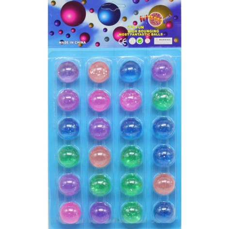 Мячики прыгунчики с Глиттером Мутные 32 мм