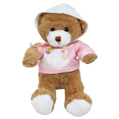 М'яка іграшка Ведмедик в рожевому 30 см ВИД 1