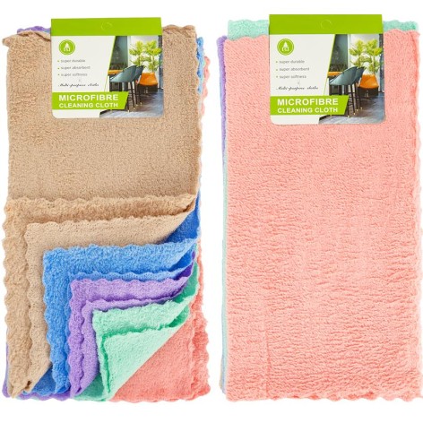 Тряпка 32*30см из микрофибры 5шт 303-1, цена за 2 шт.