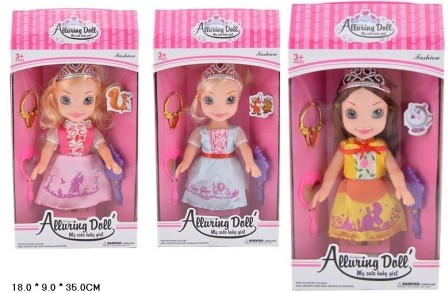Кукла 32 см XD10-25 принцесса 3 вида 18*9*35