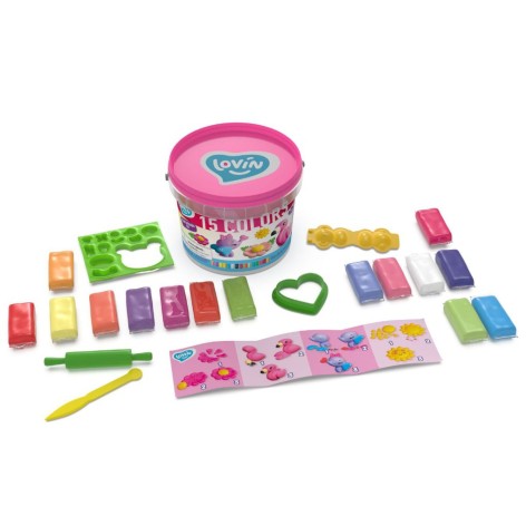 Набор для лепки "Милые зверушки", 15 цветов