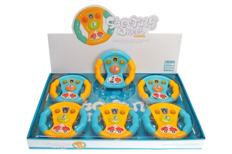 Руль музыкальный, со светом /24/144/6шт в кор. 14*13*2см