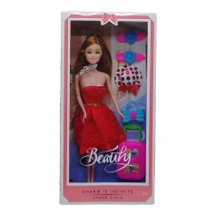 Кукла с аксессуарами "Beauty", красная