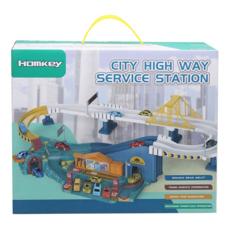 Парковка 6601 А(8) звук, подсветка, на батарейках, в коробке