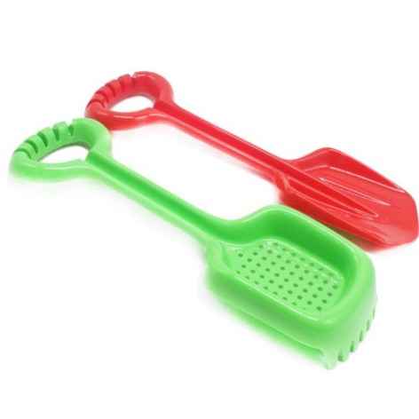 Лопатка + сито-граблі (червоно-зелений)