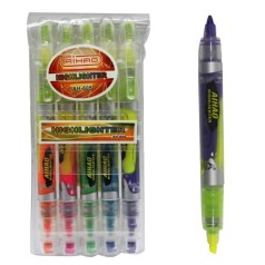 Набір двосторонніх хайлайтерів, 5 штук