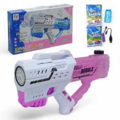 Автомат с мыльными пузырями "Space Bubbles-Gun" (бело-розовый)