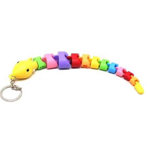 Антистрес брелок "Змія", помаранчевий