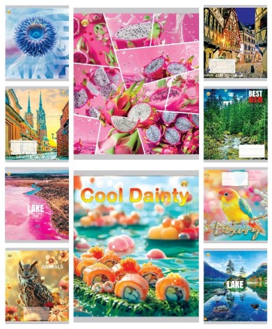 Зошит 60 арк. лінія Люкс ТА12655 Мікс 1, 10/160 10к. ціна за 10 шт.