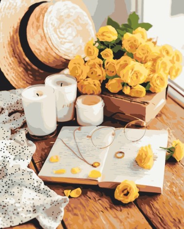 Картина за номерами: Квіткова книга 40*50 BS51336