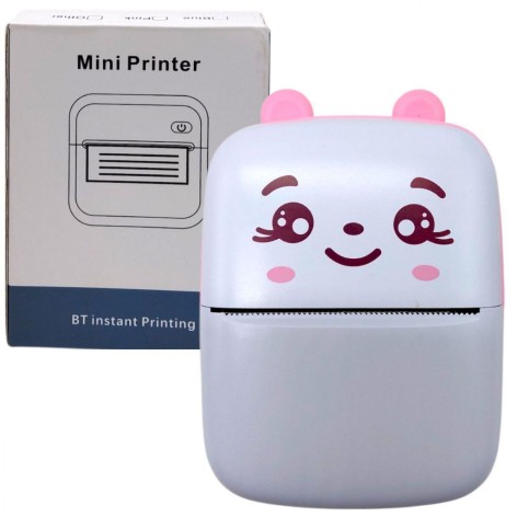 Портативний принтер із термодруком Bluetooth Hand Mini Printer (РОЖЕВИЙ)