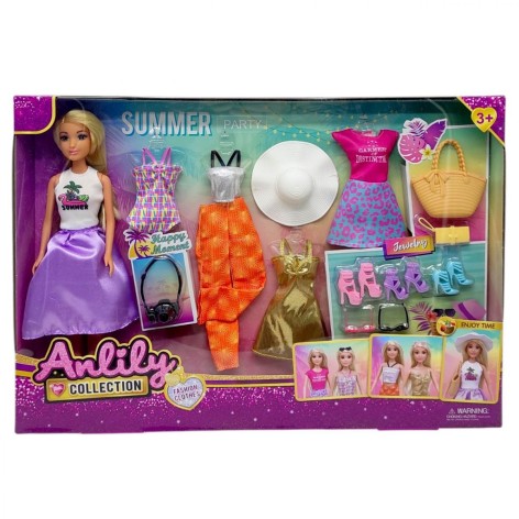 Кукла с гардеробом, в коробке