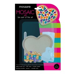 Набор для творчества стеклянная мозаика «Сердце» в блистере.