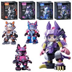 Конструктор робот-кіт, 4 види, в кор-ці, 15-18,5-8,5см 