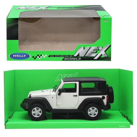Машинка колекционная WELLY 1:24 JEEP WRANGLER RUBICON, белая