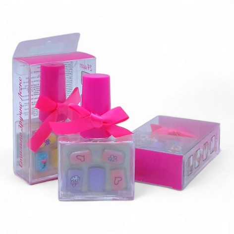 Аксесуари для дівчат Накладні нігті, мікс 6 видів, на клейовій основі, 24 шт.