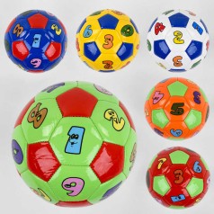 М'яч Футбольний розмір №2, 5 видів, вага 100 грам, матеріал PVC, балон гумовий
