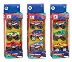 Набір машин 3 штуки, монстр-трак, металопластик, в кор., 3 види 