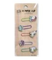 Закладки-скріпки з дерев'яним декором 5шт. Однороги