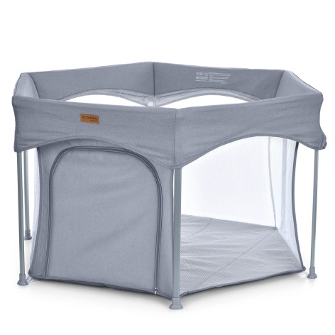 Манеж ME 1195 SWIFT 6 Gray (1шт) шестикут., детский, откидн.бортик, вход-змейка, серый