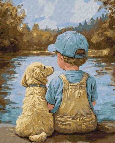 Картина по номерам "Верные друзья" 40х50 см