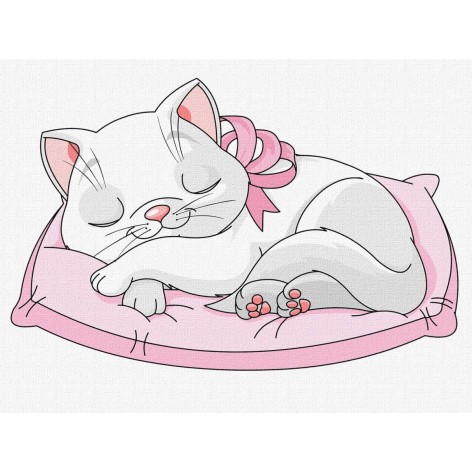 Набор для росписи по номерам для детей "Прекрасная кошечка" 30х40см