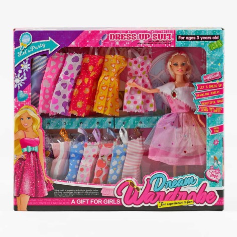 Лялька з гардеробом висота ляльки 28 см, сукні, в кор. 