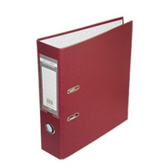 Папка-регистратор Lux односторонний Jobmax А4, 70мм, бордовый, сборный
