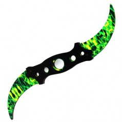 Сувенирный деревянный двойной нож, зеленый