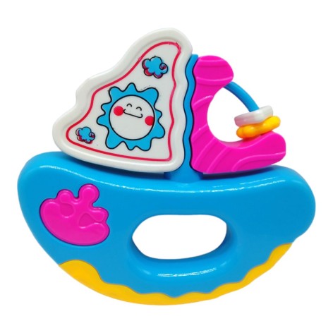 Игрушка-кораблик погремушка голубой