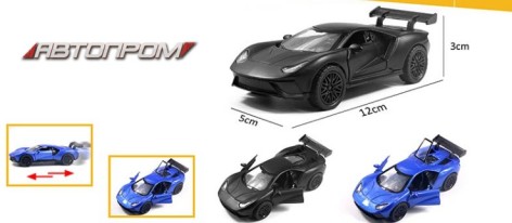 Машина металлическая АВТОПРОМ 1:32,2 цвета,откр.дверь,багажник,кор.16,5*7,5*7,5см 