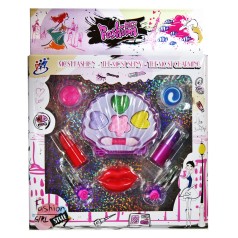 Косметика тіні, пензлик, помада, лак, шпильки