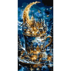 Картина за номерами з фарбами металік 