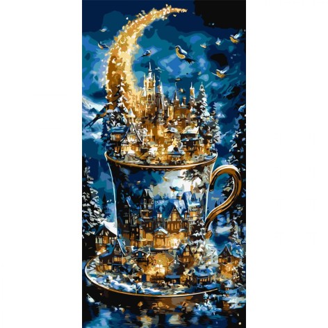 Картина за номерами з фарбами металік 