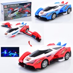 Машина 24см, трансформер, їздити, звук, світло, 2 кольори, на бат-ці, кор-ці, 24-12-7см 