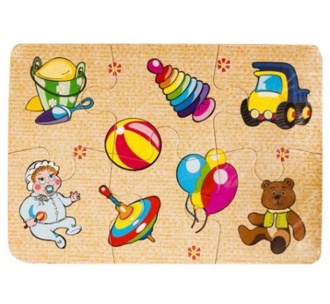Пазлы "Игрушки", 6 элементов