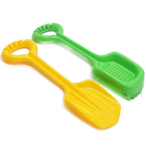 Лопатка + сито-граблі (зелено-жовтий)