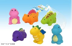 Пищалка игрушка 6 видов Динозавры 10*11*9 см