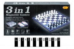 Шахмати -шашки магнитные (3в1) в коробке