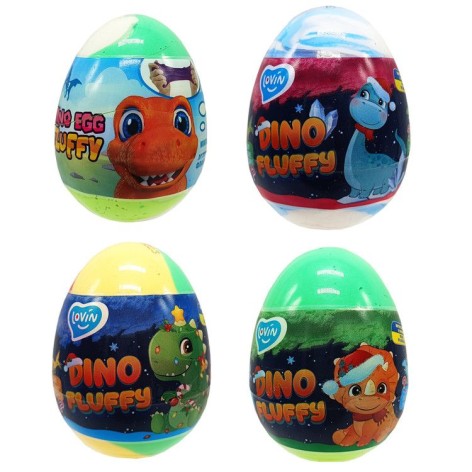 Воздушный пластилин в яйце "Fluffy Dino Winter", 140 мл