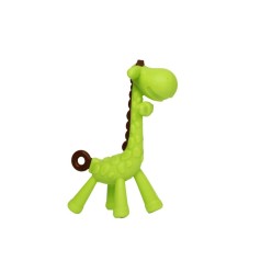 Силіконовий прорізувач Жираф в футлярі зелений